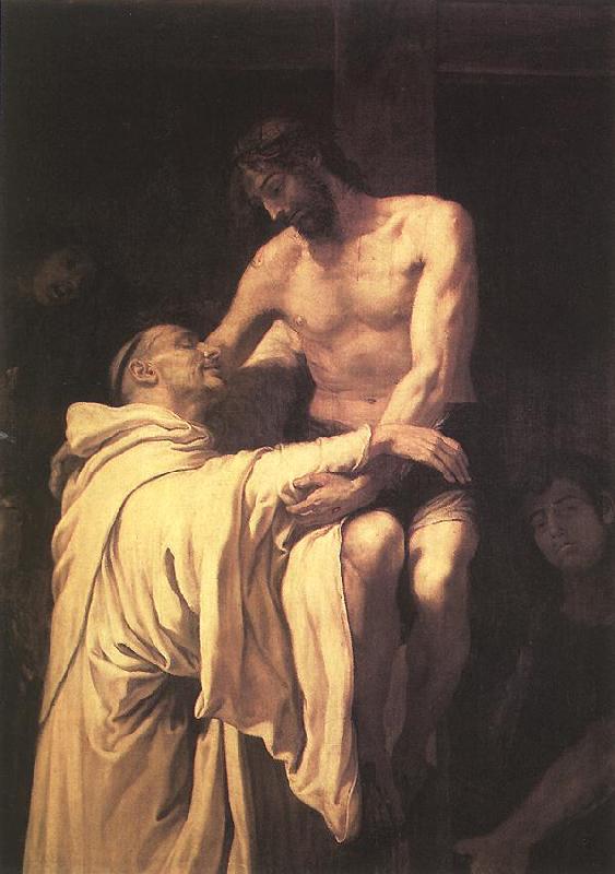 RIBALTA, Francisco Christ Embracing St Bernard xfgh oil painting picture